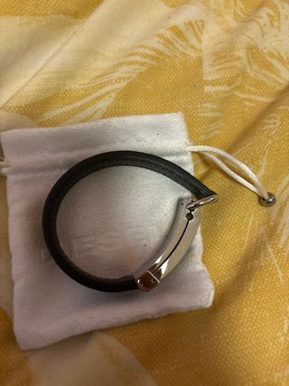 Pulsera Diesel Hombre Negra y Plateada