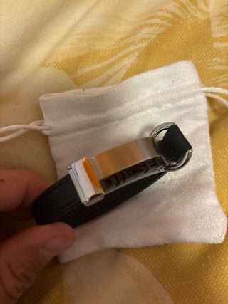 Pulsera Diesel Hombre Negra y Plateada