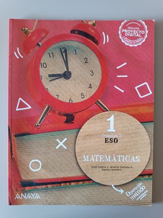 Libro NUEVO Matemáticas 1 ESO Anaya