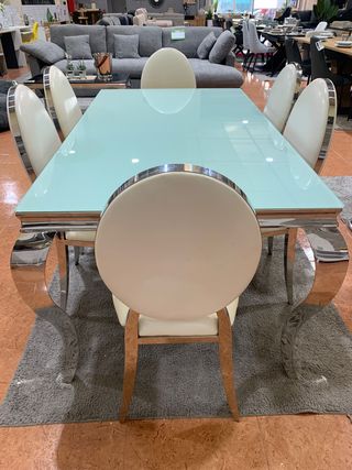 Mesa moderna con 6 sillas