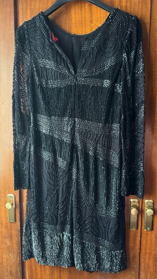 Vestido negro fiesta lentejuelas