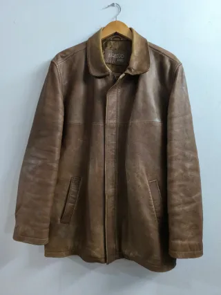 Chaqueta cuero patinado