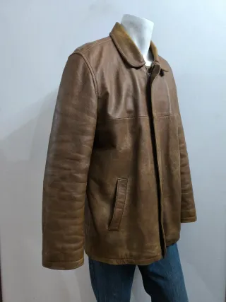 Chaqueta cuero patinado