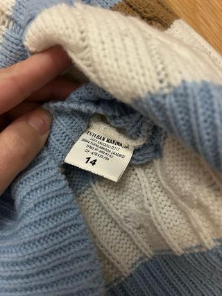 Jersey de cuello alto a rayas