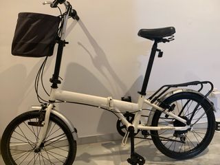 Bicicleta plegable con cesta