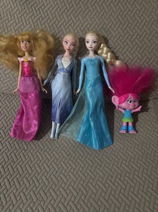 Pack 4 Muñecas Frozen y Troll