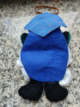 Befana artigianale in stoffa e ciniglia