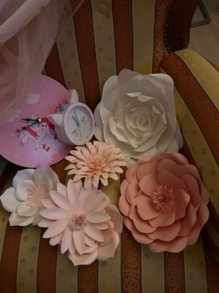 LOTE PRINCESA dosel de cama reloj pared decoración