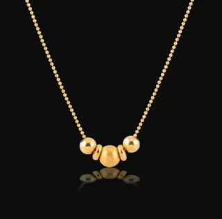 Collar oro 18kt con cuentas