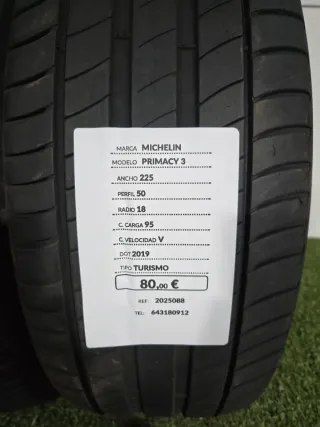 225 50 18 95V MICHELIN PRIMACY 3