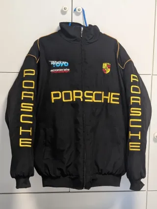 Chaqueta Porsche Negra y Dorada