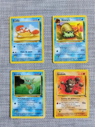 Lote Cartas Pokémon Set Fossil Español