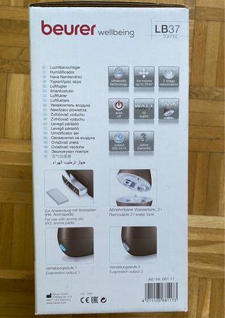 Humidificador Beurer LB37 Toffee/Plata