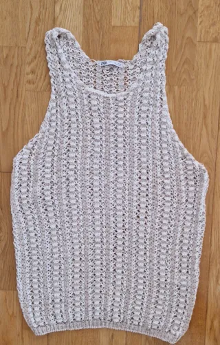 Camiseta Zara Crochet Zara nueva