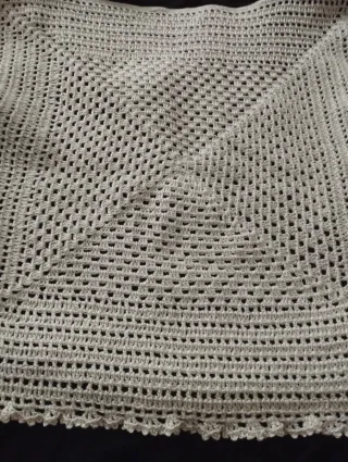 Artesanía Chaleco Crochet Blanco Talla S