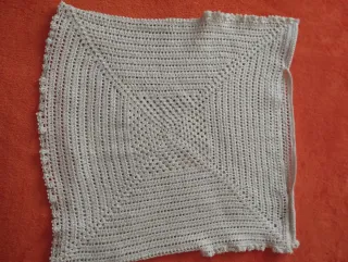 Artesanía Chaleco Crochet Blanco Talla S