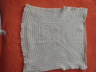 Artesanía Chaleco Crochet Blanco Talla S