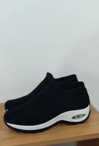 Tenis Deportivas Mujer Negro/Blanco