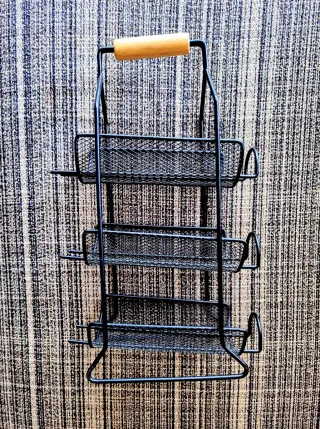 Botellero 3 niveles metal y madera