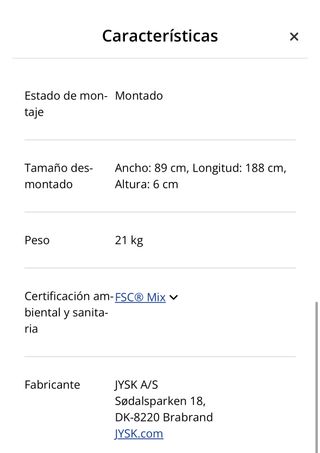 Espejo cuerpo entero STUDSTRUP negro 80x180 (JYSK)