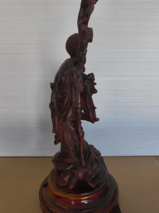 Dios de la Longevidad Madera de boj Artesanal