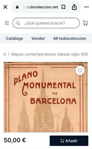 Plano Monumental de Barcelona - Años 30