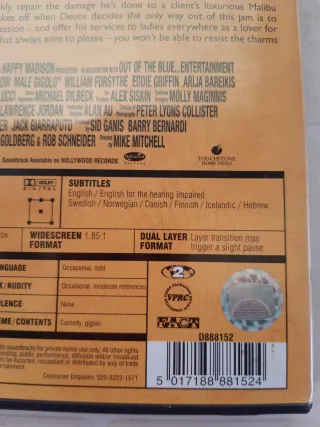 DVD Deuce Bigalow: Gigoló Americano (Audio inglés)