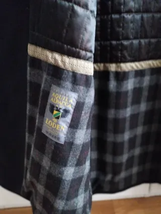 Chaquetón lana/alpaca hombre negro