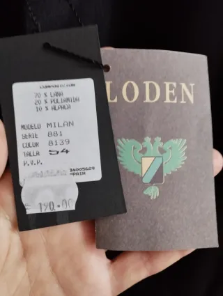 Chaquetón lana/alpaca hombre negro