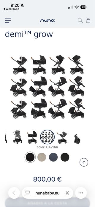 Carrito bebé Nuna demi grow GANGA!!!