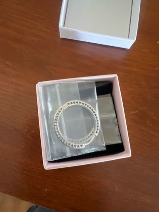 Pendientes Aro Pandora Plata Ley Corazones