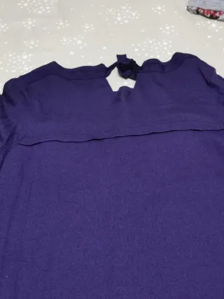 Pantalón Purificación García Morado y blusa a jueg