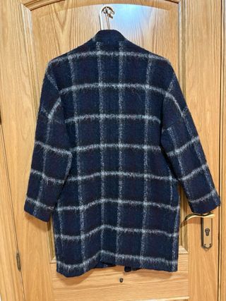 Abrigo cuadros Mango Talla S