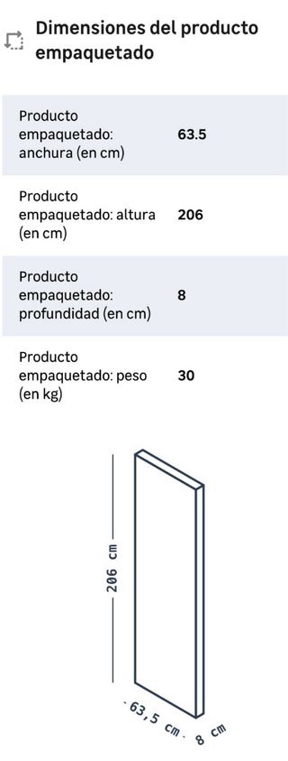 Puerta abatible Oslo Roble Nature (derecha)