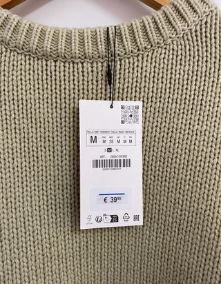 Jersey Corto de Punto Talla M Zara