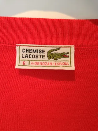 Cárdigan chaqueta de punto Lacoste vintage