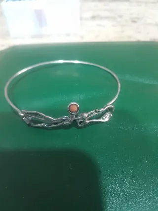 Bracciale vintage argento con corallo