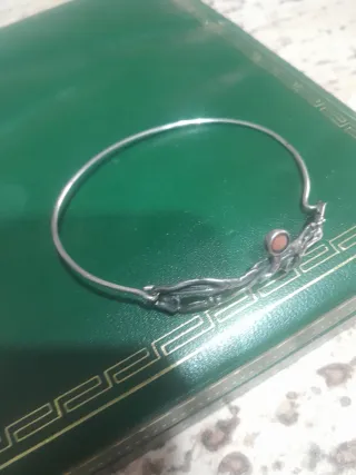 Bracciale vintage argento con corallo