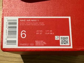 Nike Air Max 1 Roja y Blanca