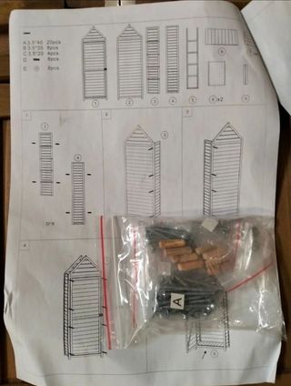 Armario exterior madera 35x70x177cm