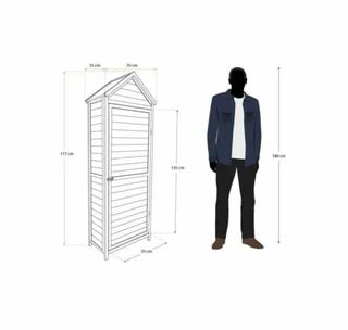 Armario exterior madera 35x70x177cm