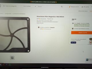 Filtro Magnético SilverStone 140mm Ventilador pc