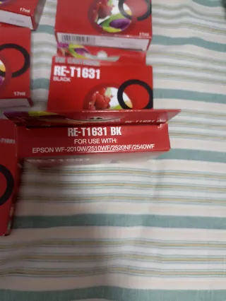 Tinta RE-T1631 Negra Compatible (6 Unidades)