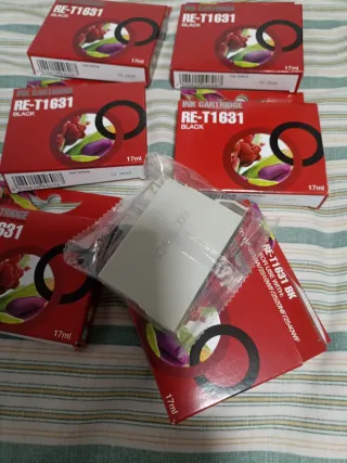 Tinta RE-T1631 Negra Compatible (6 Unidades)
