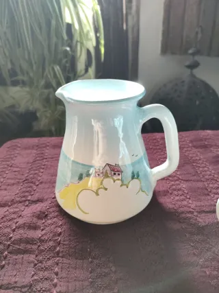 Conjunto Azucarero, Jarrita y Bol Cerámica