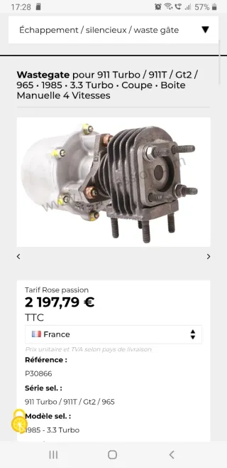 Wastegate Porsche 9301232141R