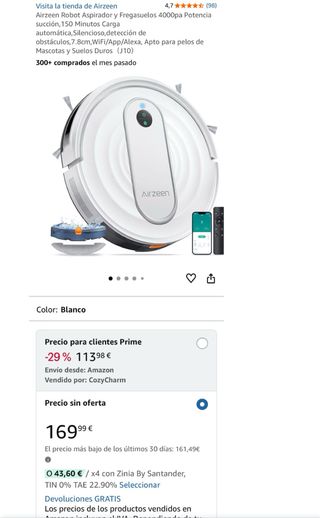 Aspirador Robot Airzeen J10