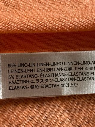 Blusa Massimo Dutti L Naranja Lino y Elastano