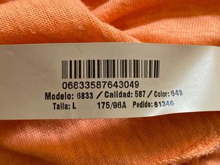 Blusa Massimo Dutti L Naranja Lino y Elastano