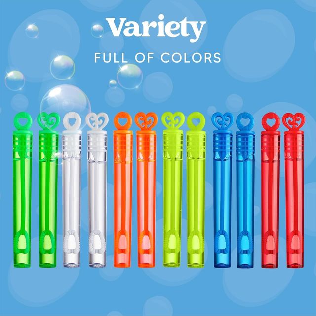 72 Mini Bacchette per Bolle - 6 Colori